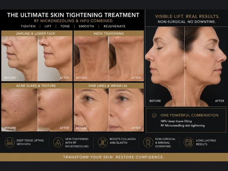 Results of combined treatment for the ultimate skin tightening treatment Macclesfield